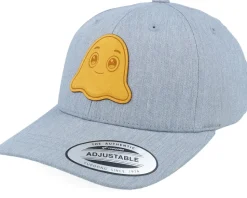 Kids Cute Blob Character Engraved Patch Heather Grey Adjustable - Kiddo Cap