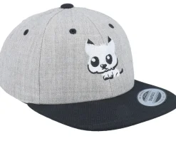 Kids Cute Cat Grey/Black Snapback - Kiddo Cap