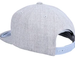 Kids Cute Dino Heather Grey Snapback - Kiddo Cap