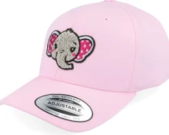 Kids Cute Elephant Chenille Pink Adjustable - Kiddo Cap