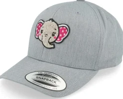Kids Cute Elephant Chenille Heather Grey Adjustable - Kiddo Cap