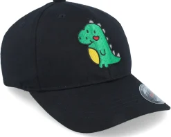 Kids Cute Green Dinosaur Black Flexfit - Kiddo Cap