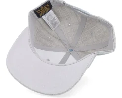 Kids Cute Kitten Patch Heather Grey Snapback - Kiddo Cap