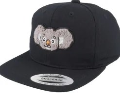 Kids Cute Koala Chenille Black Snapback - Kiddo Cap