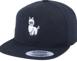 Kids Cute Llama Black Snapback - Kiddo Cap