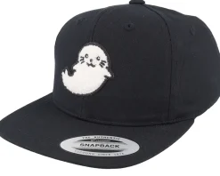 Kids Cute Seal Chenille Black Snapback - Kiddo Cap