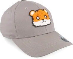 Kids Cute Tiger Chenille Grey Flexfit - Kiddo Cap