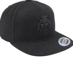 Kids 3d Black/Yellow Wolf Black Snapback - Kiddo Cap