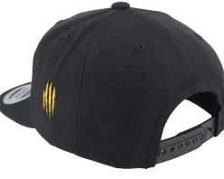 Kids 3d Black/Yellow Wolf Black Snapback - Kiddo Cap