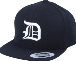 Kids D Letter 3D Black Snapback - Kiddo Cap