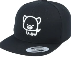 Kids 3D Piglet Black Snapback - Kiddo Cap