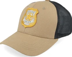 Kids 3d Police Badge Junior Caramel/Black Trucker - Kiddo Cap