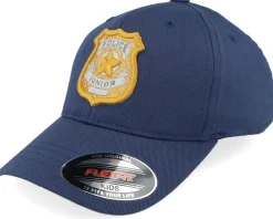 Kids 3d Police Badge Junior Navy Flexfit - Kiddo Cap