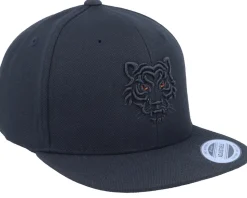 Kids 3D Tiger Black/Orange Black Snapback - Kiddo Cap