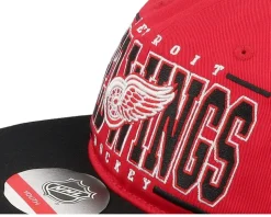 Kids Detroit Red Wings Logo Flatbrim Cap Red/Black Snapback - Outerstuff