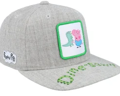 Kids Dine-saw George Patch Heather Grey Snapback - Peppa Pig