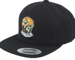 Kids Dino Badge Black/Black Snapback - Kiddo Cap