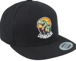Kids Dino Badge Black/Black Snapback - Kiddo Cap