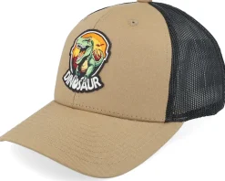 Kids Dino Badge Caramel/Black Trucker - Kiddo Cap