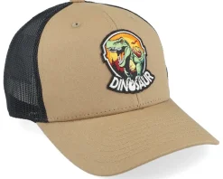 Kids Dino Badge Caramel/Black Trucker - Kiddo Cap