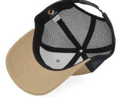 Kids Dino Badge Caramel/Black Trucker - Kiddo Cap