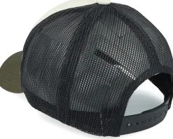 Kids Dino Badge Ivory/Black/Dark Mash Trucker - Kiddo Cap