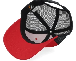 Kids Dino Badge Scarlet/Black Trucker - Kiddo Cap