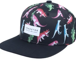 Kids Dino Black Snapback - Headster