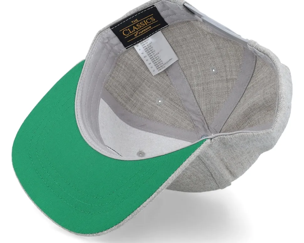 Kids Dino Gold Patch Heather Grey Snapback - Kiddo Cap