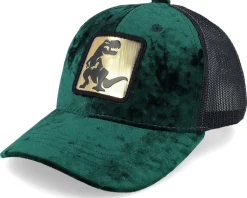 Kids Dino Gold Patch Velvet Green/Black Trucker - Calza Pennello