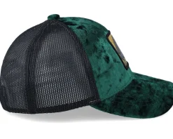 Kids Dino Gold Patch Velvet Green/Black Trucker - Calza Pennello