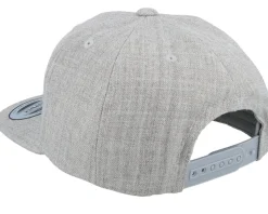 Kids Dino Silver Patch Heather Grey Snapback - Kiddo Cap