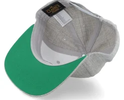 Kids Dino Silver Patch Heather Grey Snapback - Kiddo Cap