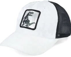 Kids Dino Silver Patch Velvet White/Black Trucker - Calza Pennello