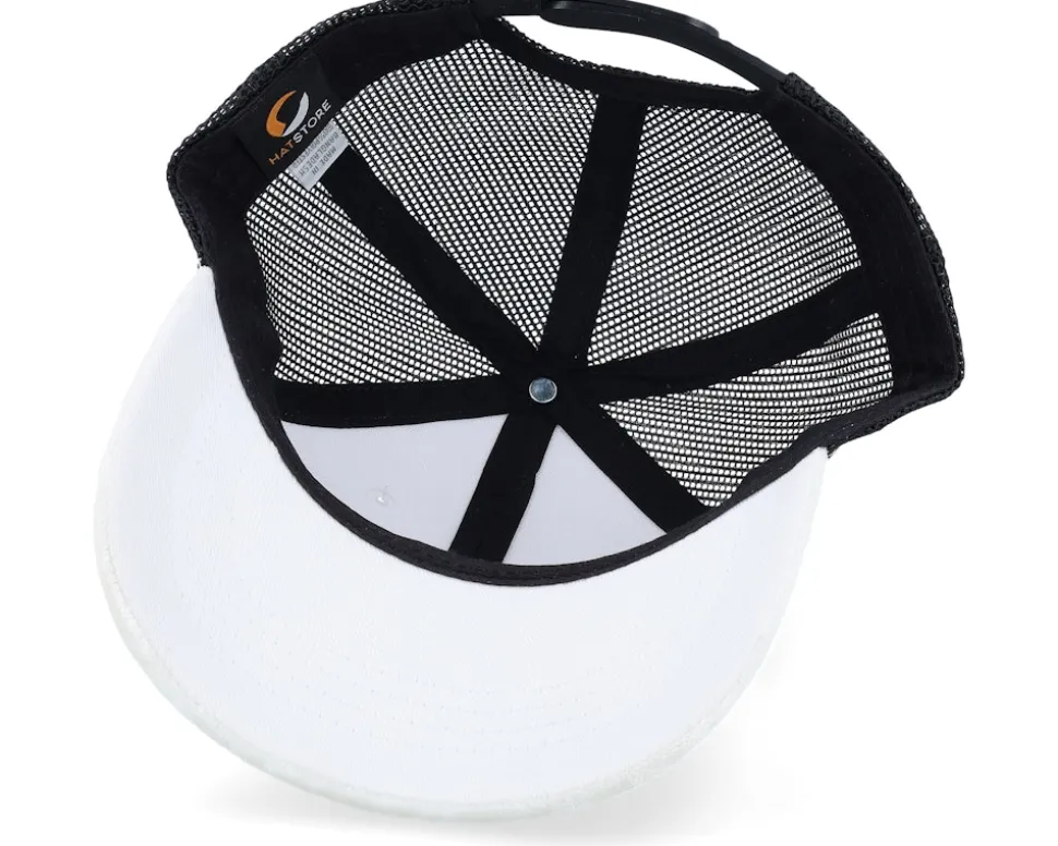 Kids Dino Silver Patch Velvet White/Black Trucker - Calza Pennello