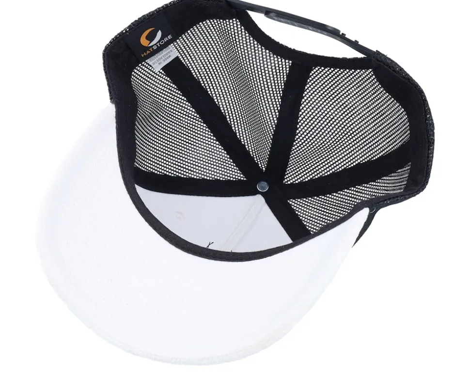 Kids Dino Silver Patch Velvet White/Black A-Frame Trucker - Calza Pennello