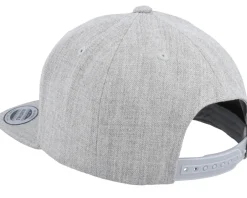 Kids Dino Skull T-Rex Heather Grey Snapback - Kiddo Cap