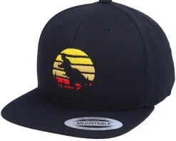 Kids Dino T-Rex Black Snapback - Kiddo Cap