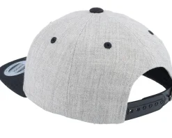 Kids Dino T-rex Santa Heather Grey/Black Snapback - Kiddo Cap