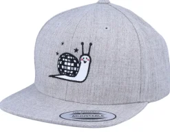 Kids Disco Snail Heather Grey Snapback - Kiddo Cap
