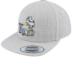Kids Dog Luxury Car Kids Heather Grey Snapback - Kiddo Cap