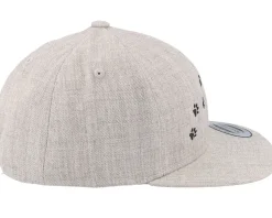 Kids Dog Paws Heather Grey Snapback - Kiddo Cap