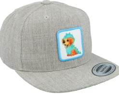 Kids Dog With Dino Costume Heather Grey Snapback - Kiddo Cap