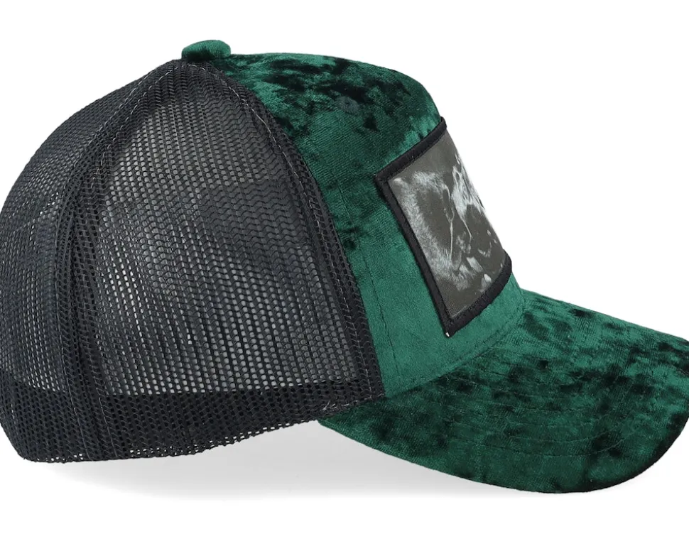 Kids Dogs Velvet Green/Black Trucker - Calza Pennello