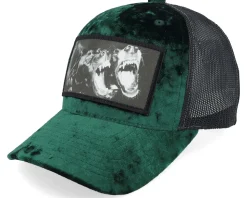 Kids Dogs Velvet Green/Black Trucker - Calza Pennello