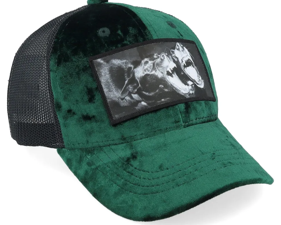 Kids Dogs Velvet Green/Black Trucker - Calza Pennello