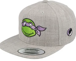 Kids Donatello Face Grey Snapback - TMNT