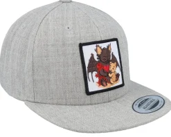 Kids Dragon & Teddy Grey Snapback - Kiddo Cap