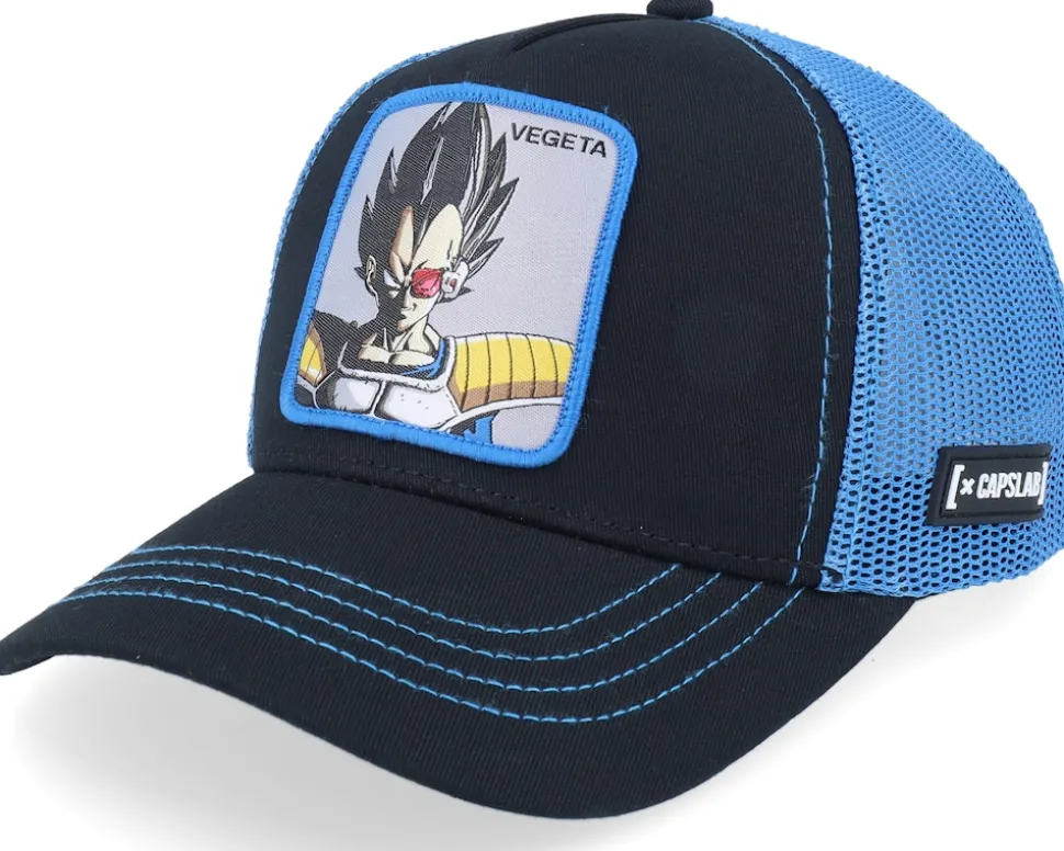 Kids Dragon Ball Z Vegeta Black/Blue Trucker - Capslab