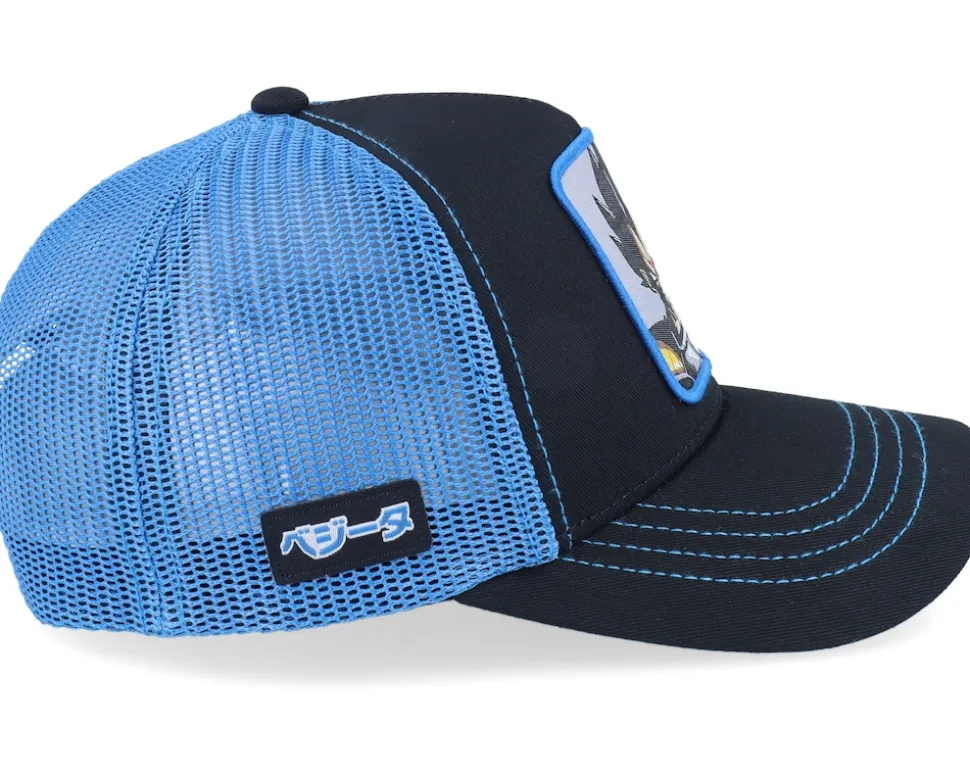 Kids Dragon Ball Z Vegeta Black/Blue Trucker - Capslab